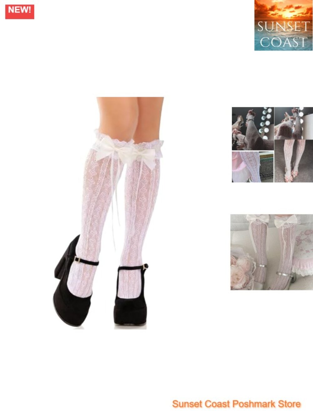 Women's Lace Ruffle Ankle Socks Frilly Mesh Trim Lolita Bootie Socks
